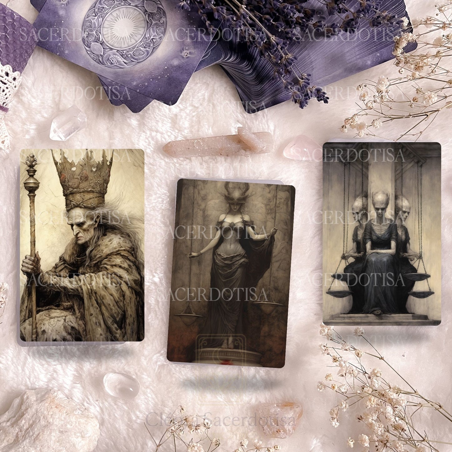 Deck para tarot digital para impressão Gótico