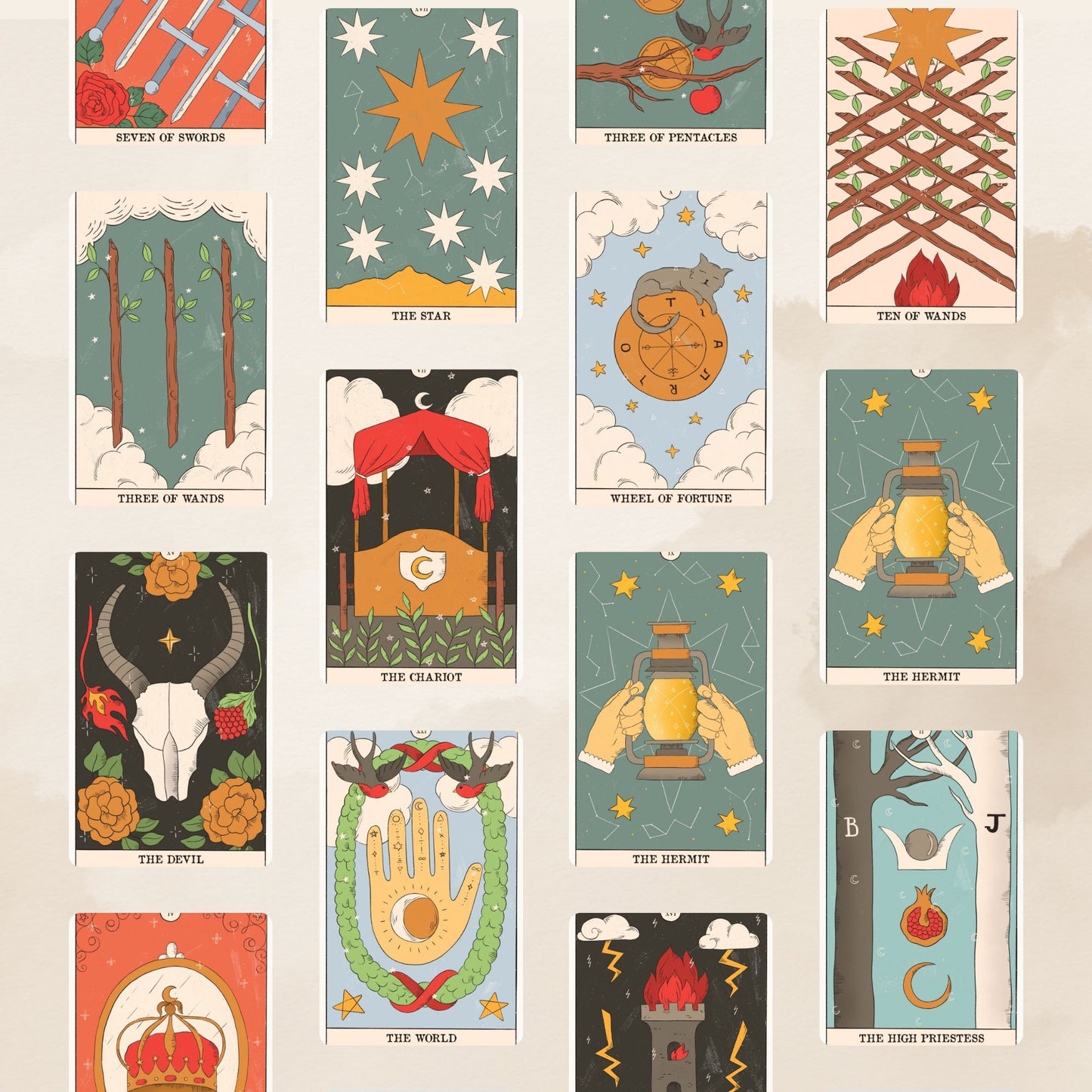 Deck para tarot digital.