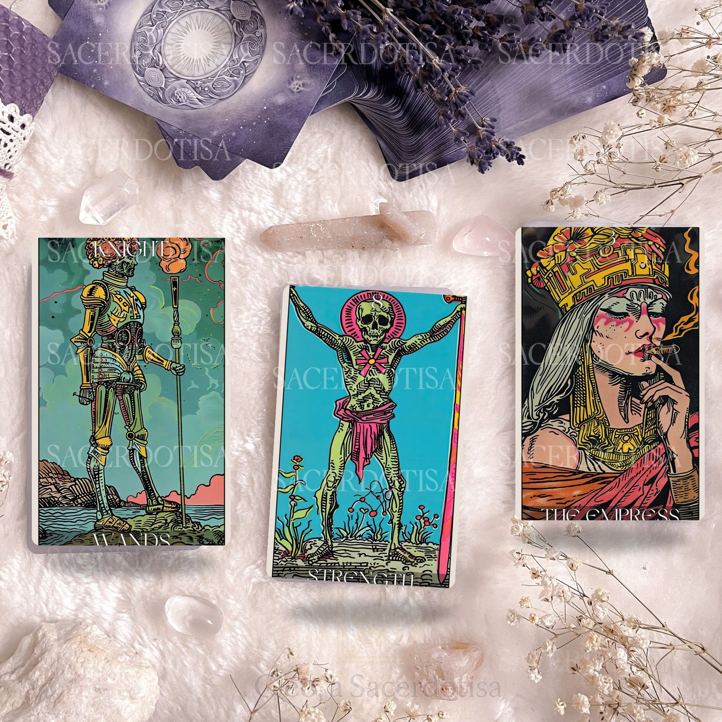Deck para tarot digital para impressão Trippin