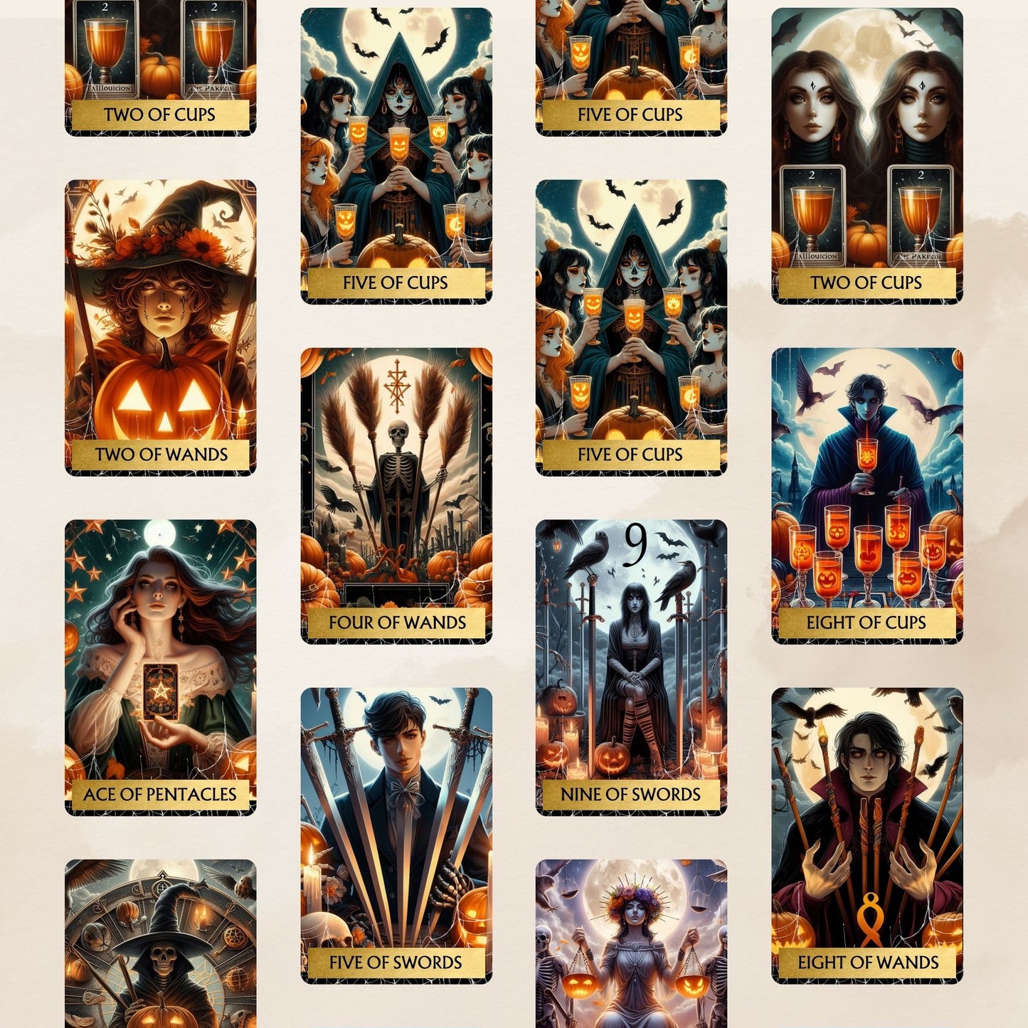 DECK TAROT HELLOWEM DIGITAL 78 CARTAS
