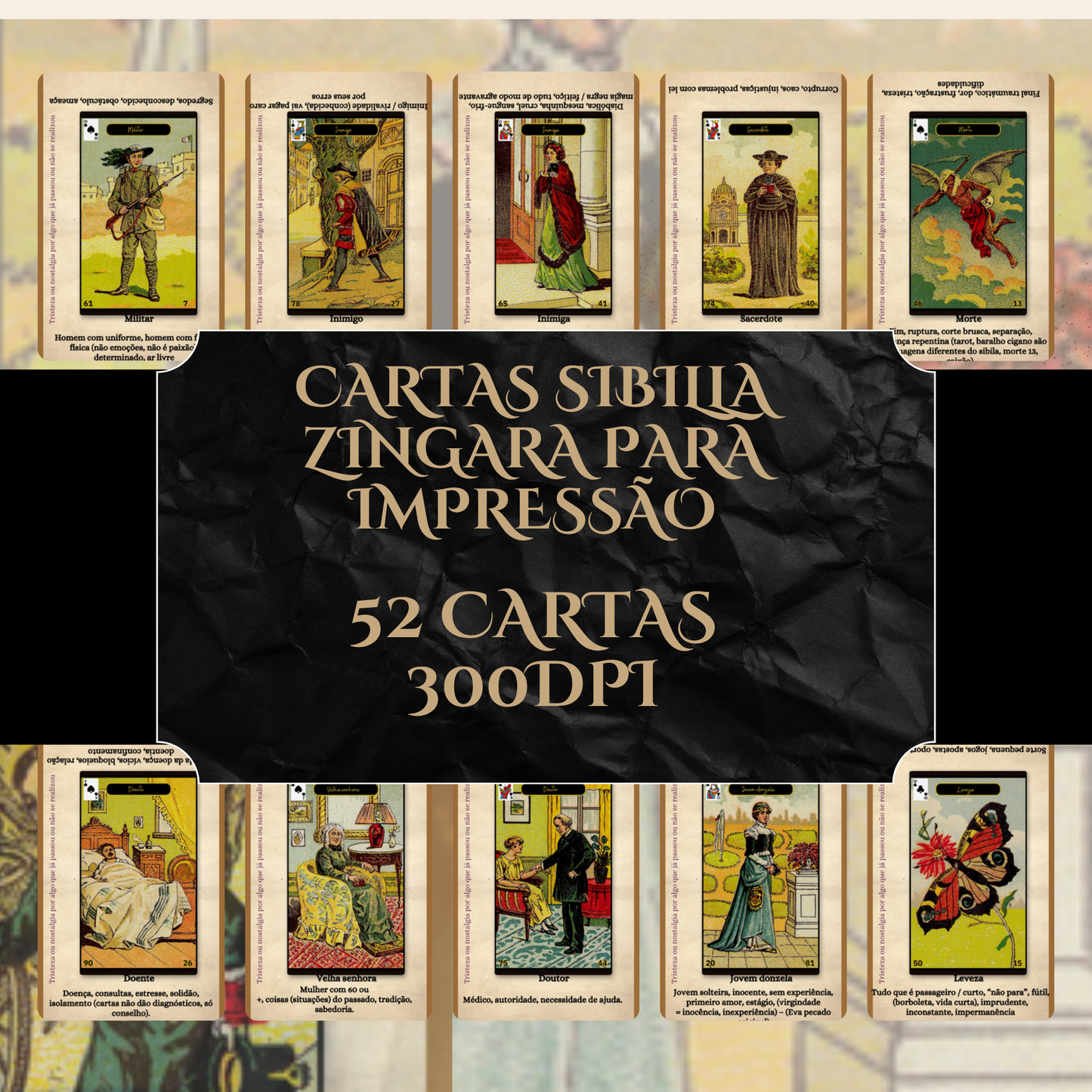 Deck para tarot digital SIBILLA ZINGARA com descrição