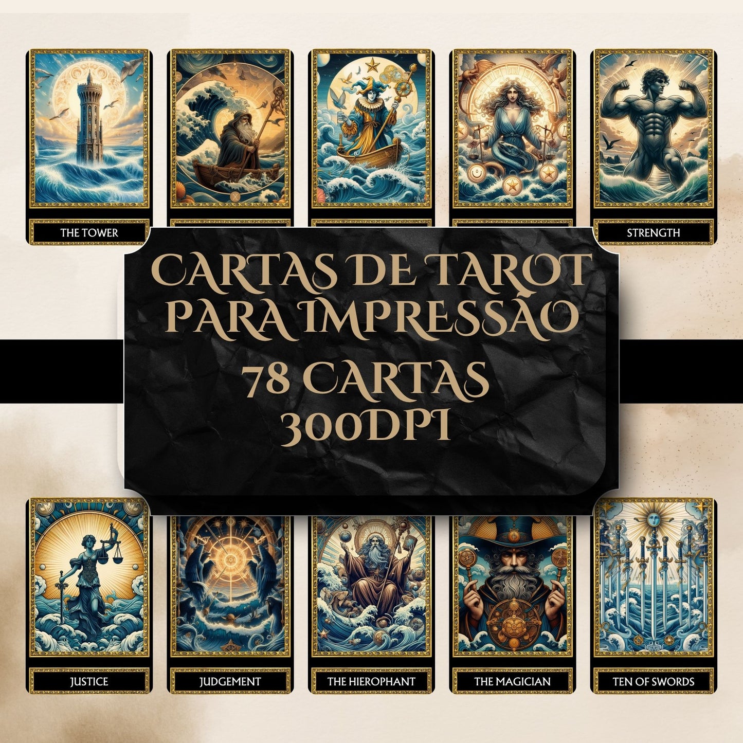 DECK TAROT OCEAN DIGITAL 78 CARTAS