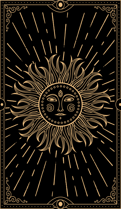 Deck para tarot digital para impressão Black dourado
