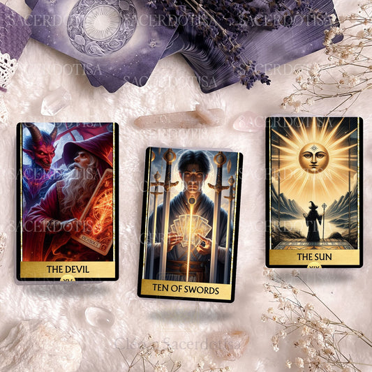 Deck para tarot digital para impressão  Wizards