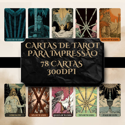 Deck para tarot digital para impressão Narco