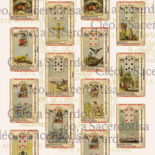 Baralho Lenormand com descrição PDF – 36 Cartas em Alta Resolução