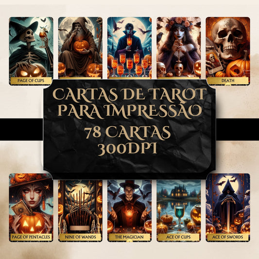 DECK TAROT HELLOWEM  DIGITAL 78 CARTAS