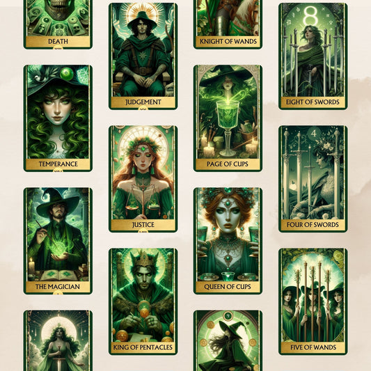 Deck  Tarot Green Witchcraft digital