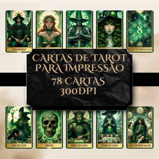 Deck  Tarot Green Witchcraft digital