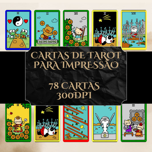 Deck  Tarot  digital para impressão