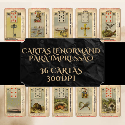 Baralho Lenormand com descrição PDF – 36 Cartas em Alta Resolução