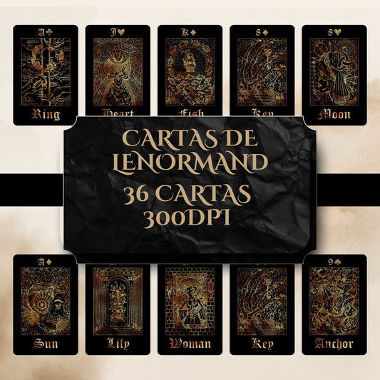 Baralho Lenormand Digital – 36 Cartas em Alta Resolução