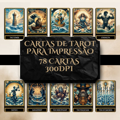 DECK TAROT OCEAN DIGITAL 78 CARTAS