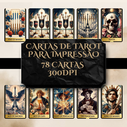 Paris Illustration Tarot Deck Digital  78 cartas