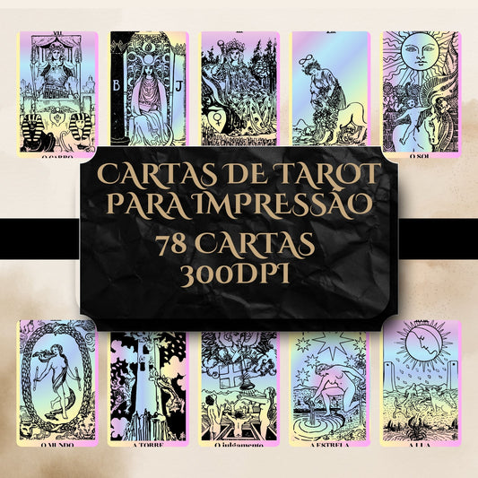 Deck para tarot digital para impressão